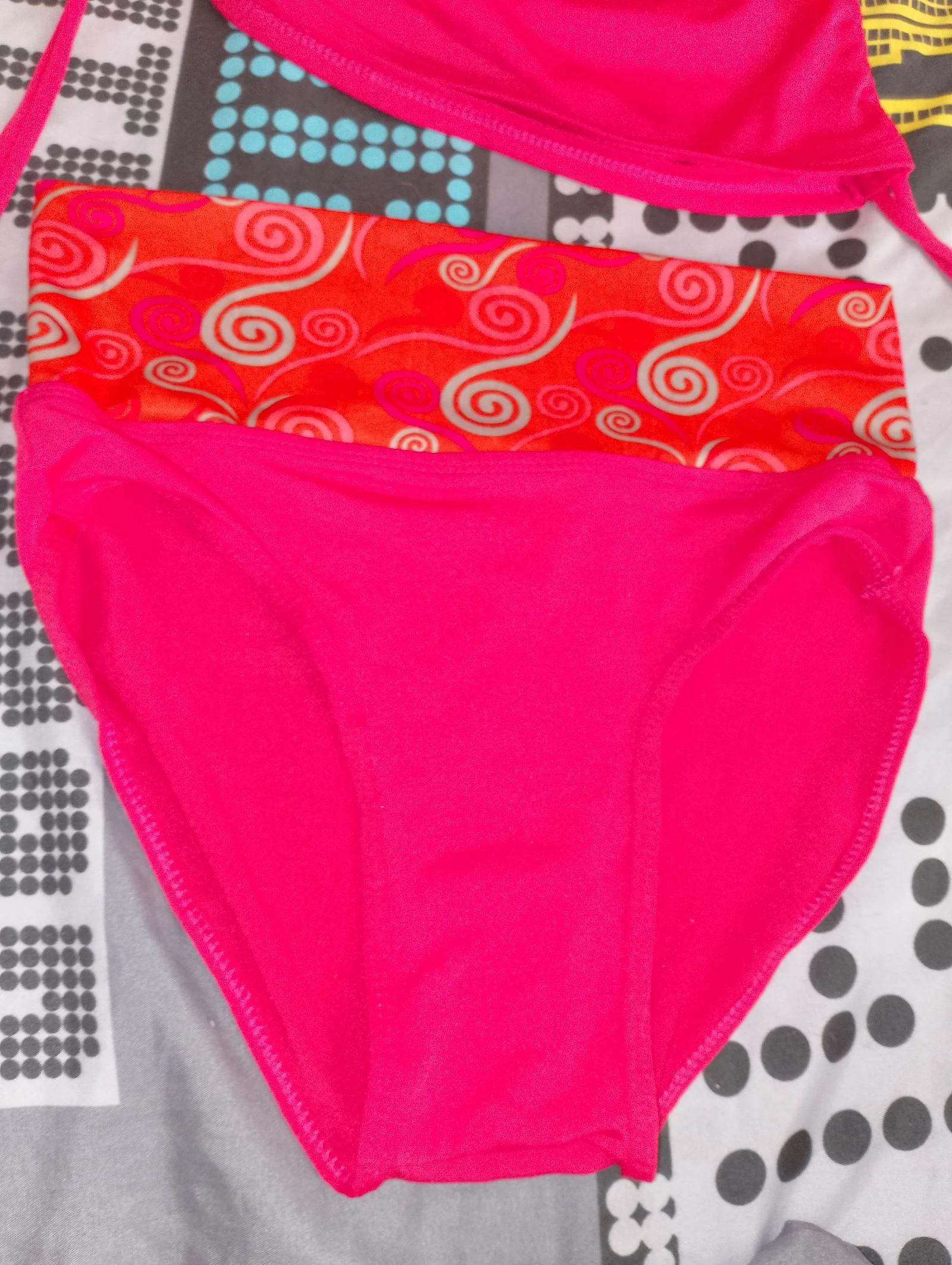 Twee-delig roze en oranje badpak T.S – photo 2